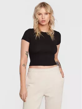 Футболка узкого кроя Gina Tricot, черный