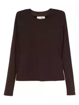 Футболка узкого кроя MM6 Maison Margiela, коричневый