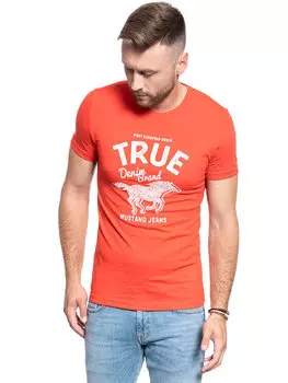 Футболка узкого кроя Mustang, красный
