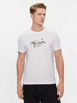 Футболка узкого кроя Pepe Jeans, белый