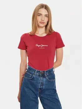 Футболка узкого кроя Pepe Jeans, красный