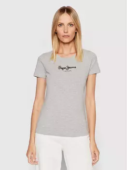 Футболка узкого кроя Pepe Jeans, серый