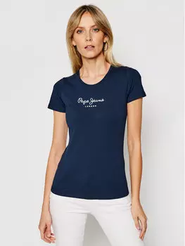 Футболка узкого кроя Pepe Jeans, синий