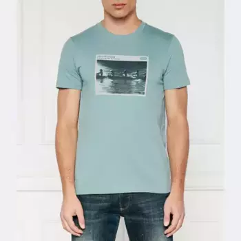 Футболка узкого кроя с изображением неба Pepe Jeans London, синий