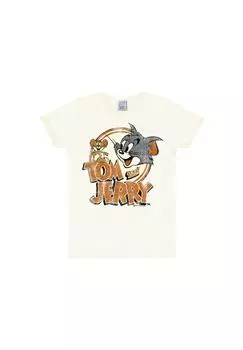 Футболка узкого кроя с логотипом Tom & Jerry LOGOSHIRT, цвет Almost White