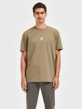 Футболка узкого кроя Selected Homme, зеленый