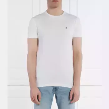 Футболка узкого кроя со щитом Gant, белый