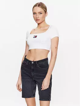 Футболка узкого кроя Tommy Jeans, белый
