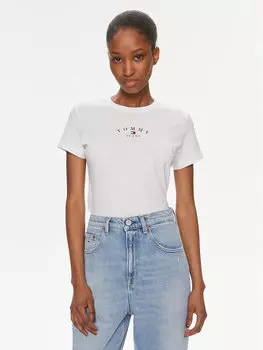 Футболка узкого кроя Tommy Jeans, белый