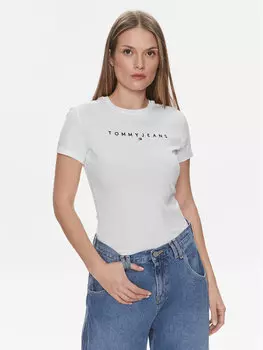 Футболка узкого кроя Tommy Jeans, белый