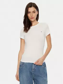 Футболка узкого кроя Tommy Jeans, белый