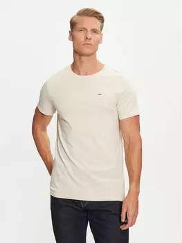 Футболка узкого кроя Tommy Jeans, бежевый