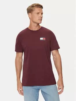 Футболка узкого кроя Tommy Jeans, бургундия