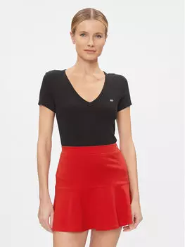 Футболка узкого кроя Tommy Jeans, черный