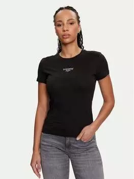 Футболка узкого кроя Tommy Jeans, черный