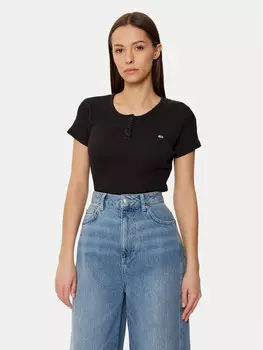 Футболка узкого кроя Tommy Jeans, черный