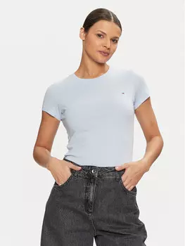 Футболка узкого кроя Tommy Jeans, голубой