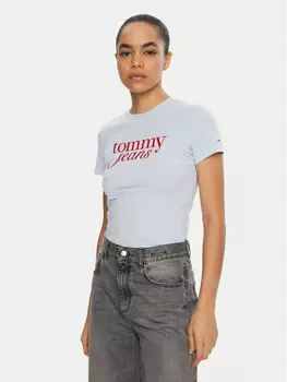 Футболка узкого кроя Tommy Jeans, голубой