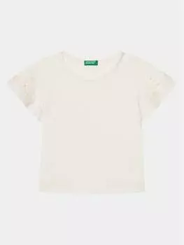 Футболка узкого кроя United Colors Of Benetton, экрю