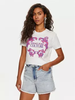 Футболка узкого кроя Versace Jeans Couture, белый