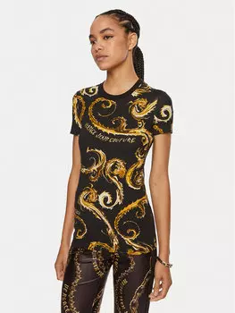 Футболка узкого кроя Versace Jeans Couture, черный