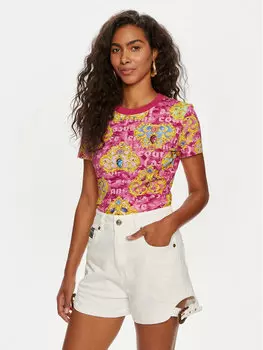 Футболка узкого кроя Versace Jeans Couture, розовый