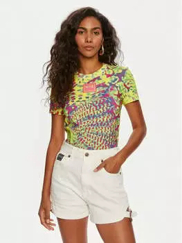 Футболка узкого кроя Versace Jeans Couture, желтый