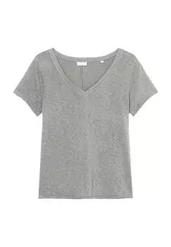 Футболка, V-образный вырез, однотонная, женская Marc O'Polo DENIM, цвет Hellgrau Meliert