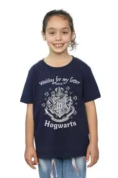 Футболка «В ожидании моего письма» из Хогвартса Harry Potter, темно-синий