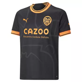 Футболка Valencia CF 22/23 Youth Away PUMA, черный/оранжевый