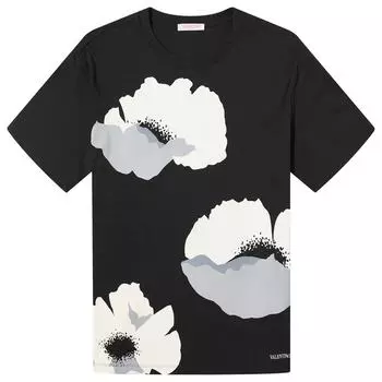 Футболка Valentino Flower Portrait Tee, цвет Nero/Grigio