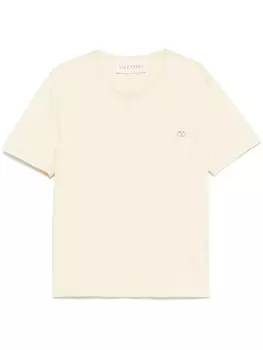 Футболка Valentino Garavani с логотипом VLogo, нейтральный