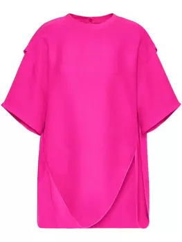 Футболка Valentino Garavani топ асимметричного кроя с драпировкой, розовый