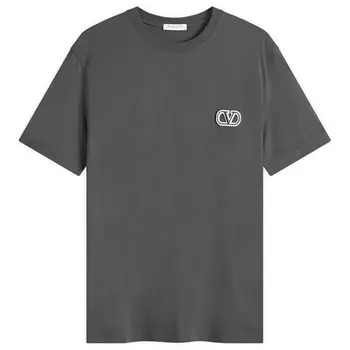 Футболка Valentino Small V Logo T Shirt, цвет Antracite
