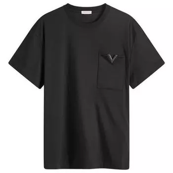 Футболка Valentino V Pocket Logo Shirt, черный