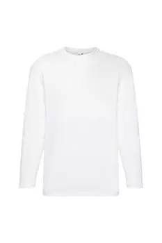 Футболка Valueweight с круглым вырезом и длинными рукавами Fruit of the Loom, белый