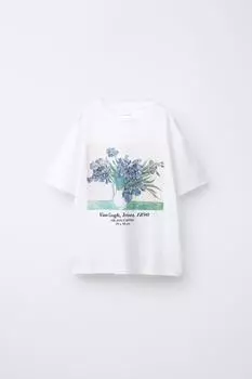 Футболка van gogh ZARA, белый