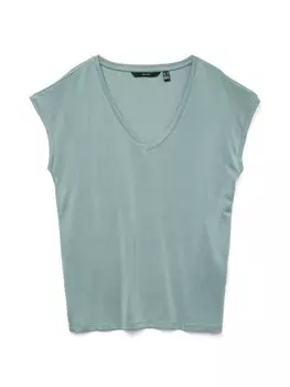 Футболка Vero Moda Basic Stretch T-Shirt V-Neck VMFILLI, серый