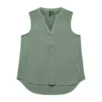 Футболка Vero Moda Bella sleeveless V neck, зеленый