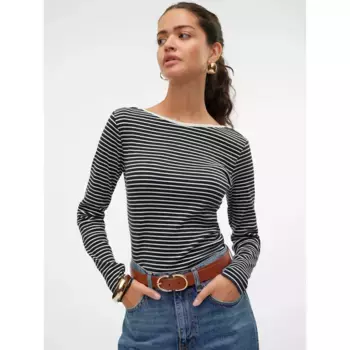 Футболка Vero Moda Chloe Stripe 2Way, черный