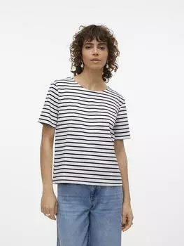 Футболка Vero Moda, цвет dunkelblau/creme
