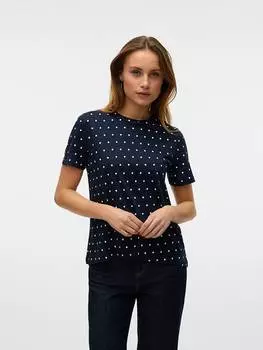 Футболка Vero Moda, цвет dunkelblau/wei
