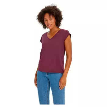 Футболка Vero Moda Filli short sleeve v neck, фиолетовый