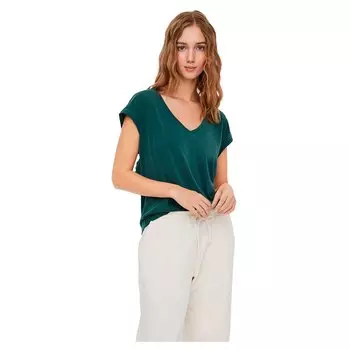 Футболка Vero Moda Filli Short Sleeve V Neck, зеленый
