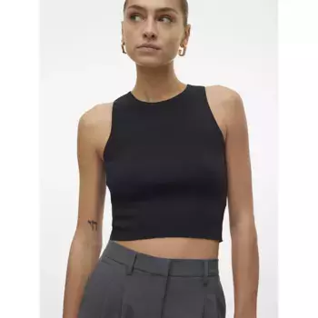 Футболка Vero Moda Ginny Crop, черный