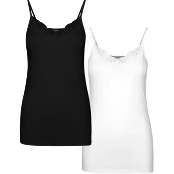 Футболка Vero Moda Inge Lace Singlet 2 Tall, белый