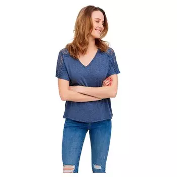 Футболка Vero Moda June Short Sleeve V Neck, синий