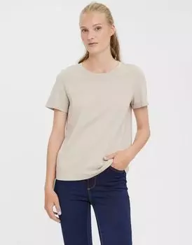 Футболка Vero Moda каменно-бежевого цвета