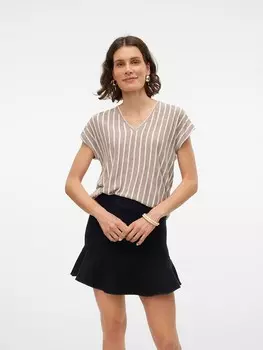 Футболка Vero Moda Lana, цвет beige/wei