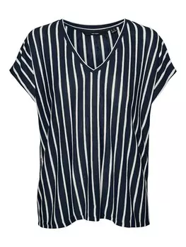 Футболка Vero Moda Lana, цвет dunkelblau/wei
